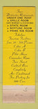 Matchbook Cover - Johnson's Hummocks Restaurant Providence RI lobster
