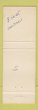 Matchbook Cover - Finnerty's Country Squire Cochituate MA lobster