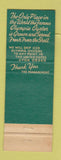 Matchbook Cover - The Olympia Oyster House Olympia WA