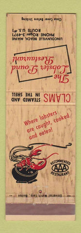 Matchbook Cover - Lobster Pound Restaurant Lincolnville Beach ME