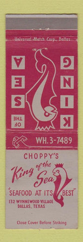Matchbook Cover - Choppy's King of the Sea Dallas TX
