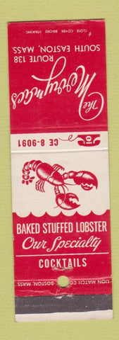 Matchbook Cover - The Merrymacs South Easton MA lobster