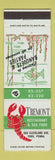 Matchbook Cover - Tremont Restaurant York PA lobster