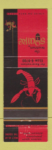 Matchbook Cover - Newtown Squire Newtown Square PA lobster