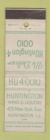 Matchbook Cover - Huntington Wines Liquors Huntington LI NY