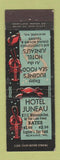Matchbook Cover - Hotel Juneau Milwaukee WI lobster
