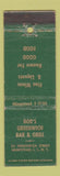 Matchbook Cover - Bob's Greenwich Bar Grill Hempstead LI NY WEAR