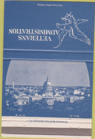 Matchbook Cover - Veterans Administration Capitol Building 40 Strike