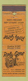 Matchbook Cover - Roby Gore Cameras Books Flushing Little Neck NY WEAR