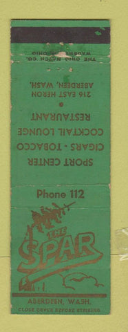 Matchbook Cover - The Spar Aberdeen WA WEAR