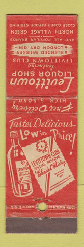 Matchbook Cover - Levittown Liquor Shop LI NY WORN