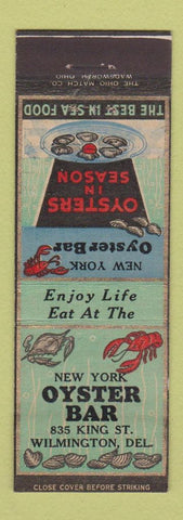 Matchbook Cover - New York Oyster Bar Wilmington DE