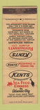 Matchbook Cover - Kents Seafood Atlantic City NJ WORN