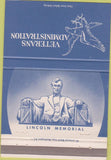 Matchbook Cover - Veterans Administration Abraham Lincoln Memorial 40 Strike