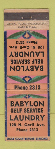Matchbook Cover - Babylon Self Service Laundry NY WEAR
