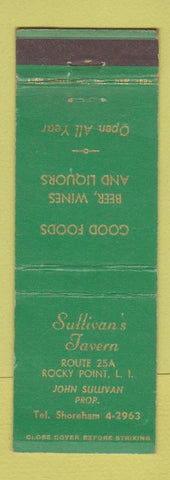 Matchbook Cover - Sullivan's Tavern Rocky Point LI NY