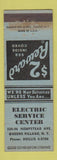 Matchbook Cover - Electric Service Center Queens Village NY WEAR