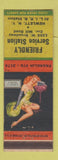 Matchbook Cover - Friendly Service Center oil gas Hewlett NY pinup