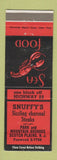 Matchbook Cover - Snuffy's Restaurant Scotch Plains NY lobster