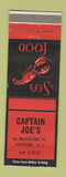 Matchbook Cover - Captain Joe's Newark NJ lobster