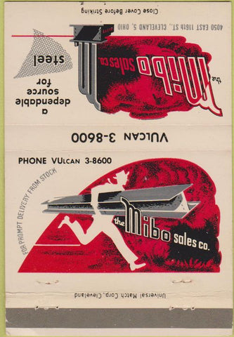 Matchbook Cover - Mibo Steel Sales Cleveland OH 40 Strike