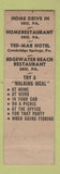Matchbook Cover - Home Drive In Erie PA lobster