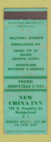 Matchbook Cover - New China Inn Hempstead LI NY WEAR