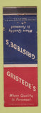 Matchbook Cover - Gristede's Grocery WEAR #2