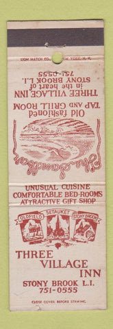 Matchbook Cover - Three Village Inn Stoney Brook LI NY