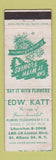 Matchbook Cover - Edw. Katt Flowers St Albans NY WEAR