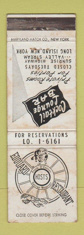 Matchbook Cover - Edouard Restaurant Valley Stream LI NY WORN