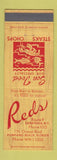 Matchbook Cover - Reds Restaurant Seafood Pompano Beach FL Saratoga NY