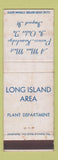 Matchbook Cover - Long Island Area Plant Department NY WEAR