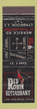 Matchbook Cover - Red Robin Restaurant Lynbrook LI NY