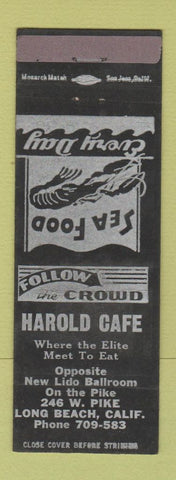 Matchbook Cover - Harold Cafe Long Beach CA lobster