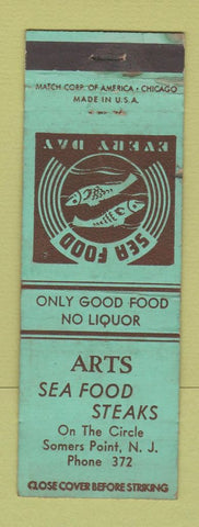 Matchbook Cover - Arts Seafood Steaks Somers Point NJ WEAR