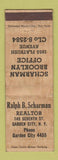 Matchbook Cover - Ralph B Scharman Real Estate Garden City NY