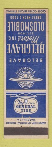 Matchbook Cover - Belgrave Oldsmobile Great Neck NY General Tires #2