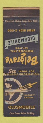 Matchbook Cover - Belgrave Oldsmobile Great Neck NY