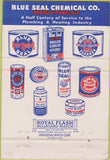 Matchbook Cover - Blue Seal Pipe Cement Solvent oil Roselle Park NJ 40 Strike