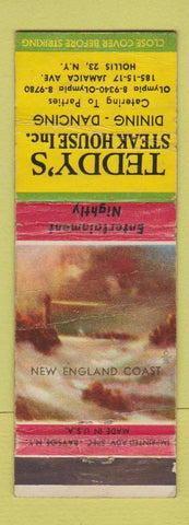 Matchbook Cover - Teddy's Steak House Hollis NY WORN