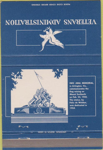 Matchbook Cover - Veterans Administration Iwo Jima 40 Strike