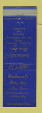 Matchbook Cover - Barbatsuly Bros Furs Garden City NY WEAR