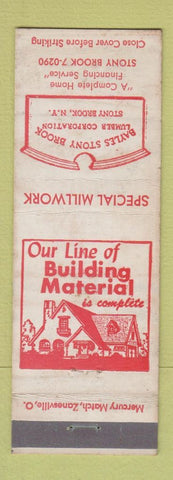 Matchbook Cover - Bayles Stony Brook Lumber Stony Brook NY WEAR