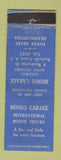 Matchbook Cover - Monds Garage International Trucks Rockville Centre LI NY WEAR