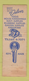 Matchbook Cover - Pick Us Hardware and Paint Valley Stream NY
