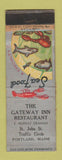Matchbook Cover - Gateway Inn Restaurant Portland ME POOR BACK