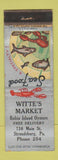Matchbook Cover - Witte's Market Stroudsburg PA low phone # WEAR