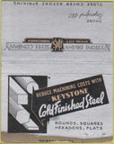 Matchbook Cover - Keystone Steel Spring City PA BOBTAIL 40 Strike