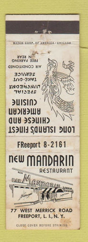 Matchbook Cover - New Mandarin Chinese Restaurant Freeport LI NY WEAR